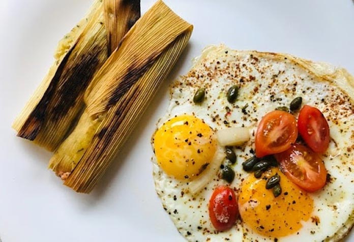 tamales and eggs